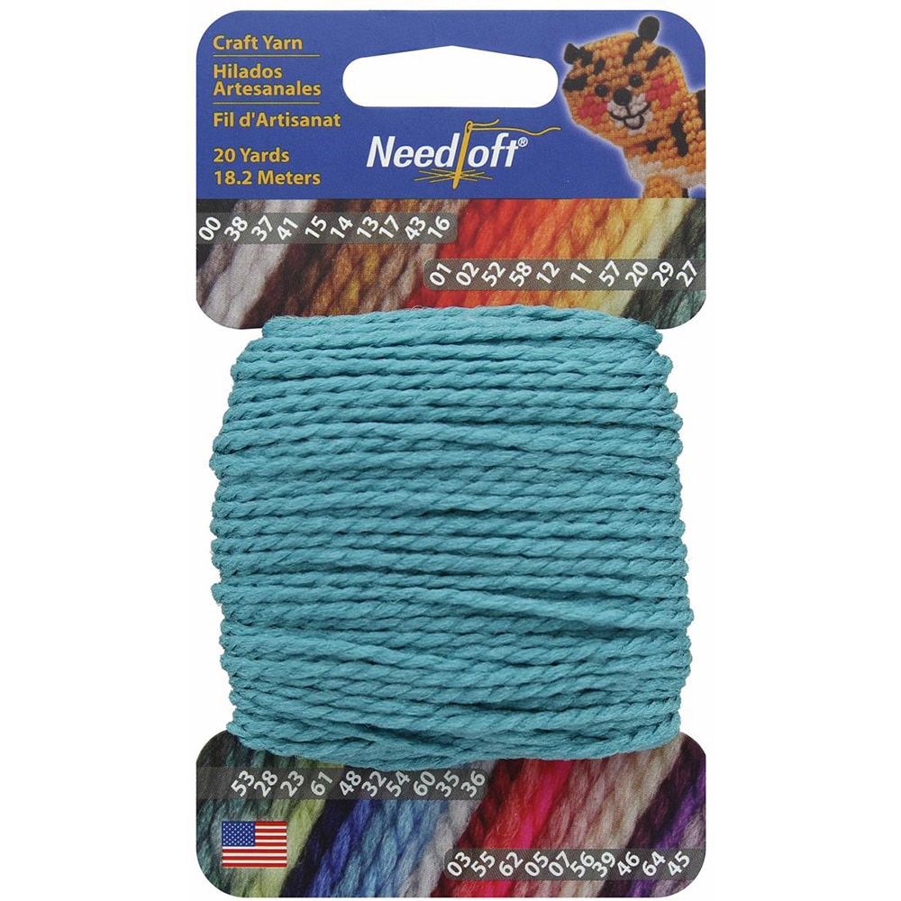 Needloft Craft, Nylon Yarn, 20 Yard, Spool, Turquoise